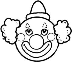 236x204 Clown Face Template Printable Free Printable Clown Coloring