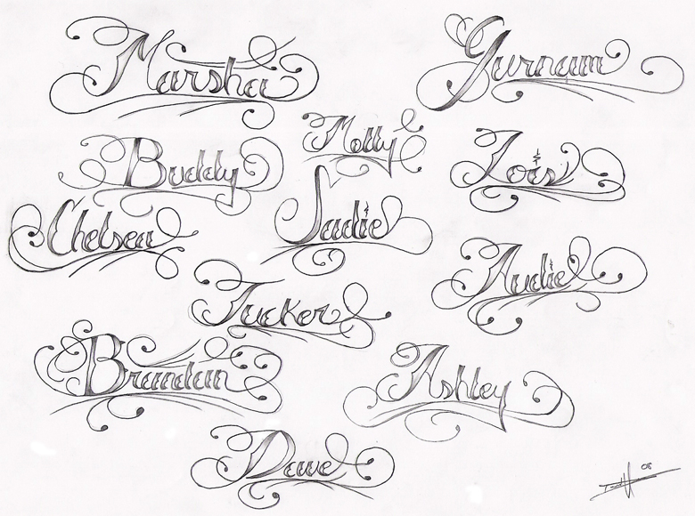 780x580 Sample Swirly Name Tattoo Designs
