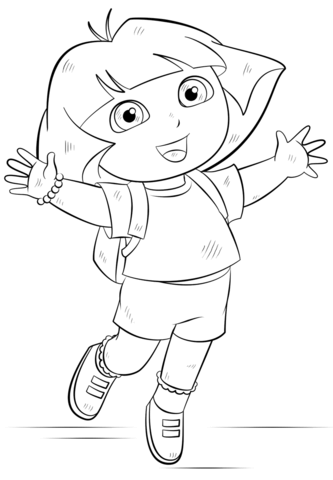 333x480 Dora Coloring Page Free Printable Coloring Pages