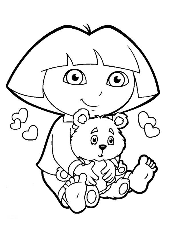595x842 Dora Printable Coloring Pages