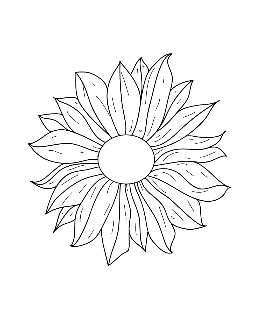 980x1200 Flower Outline Vectors Download Free Vector Art Amp Graphics