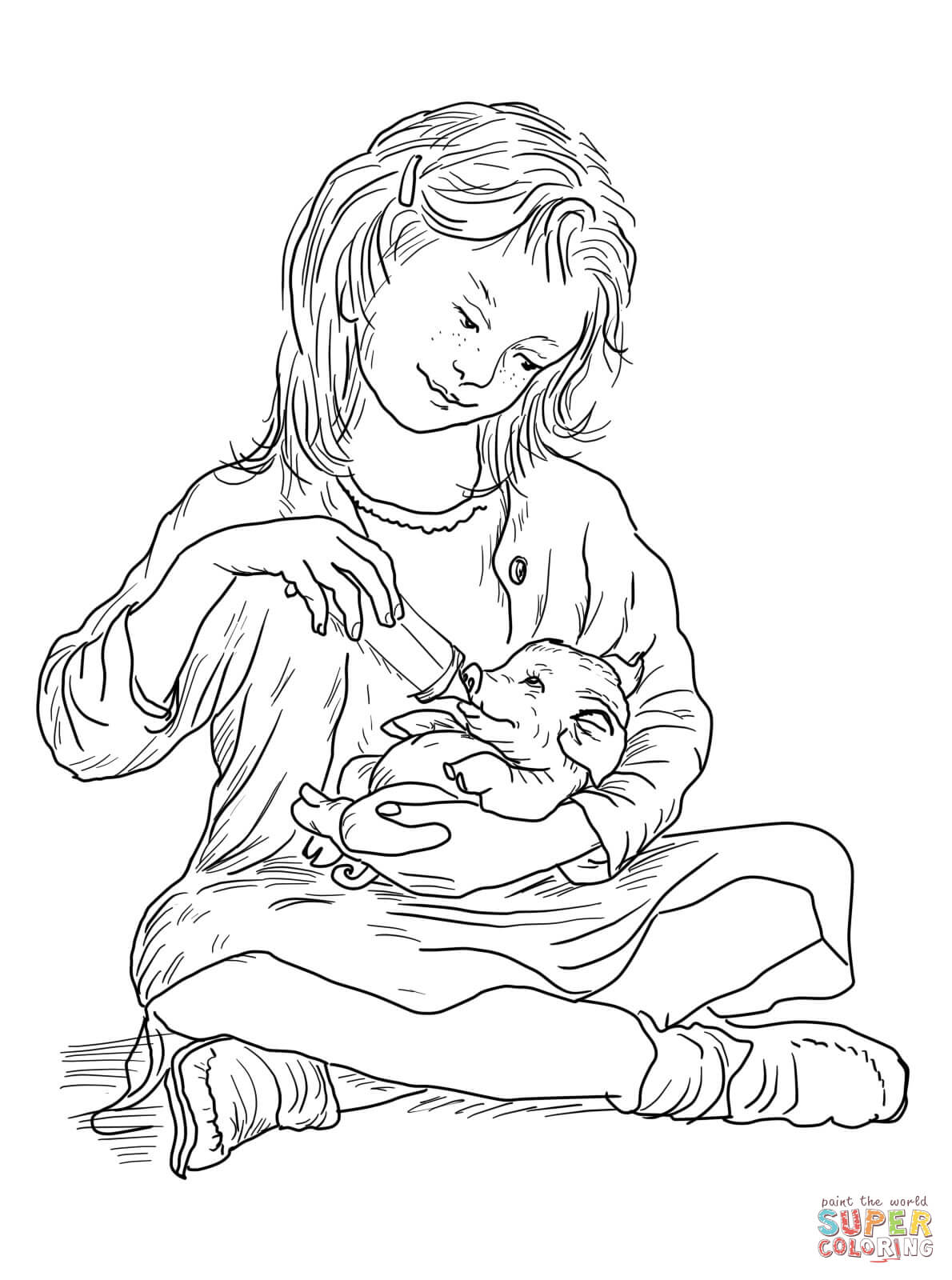1190x1600 Fern Feeding Wilbur Coloring Page Free Printable Coloring Pages