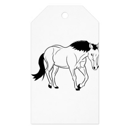 422x422 Horse Outline Gift Tags