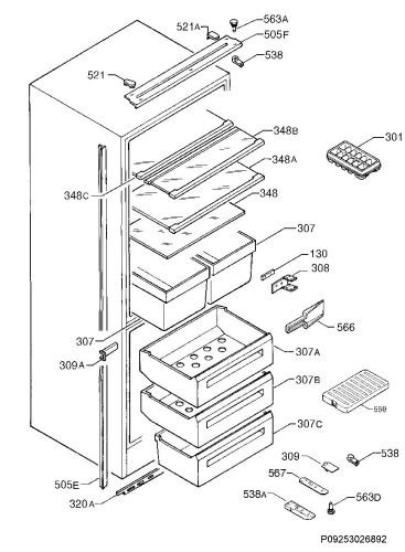 367x500 Electrolux Ern29600 (92569286800) Fridge Amp Freezer Spares Amp Parts