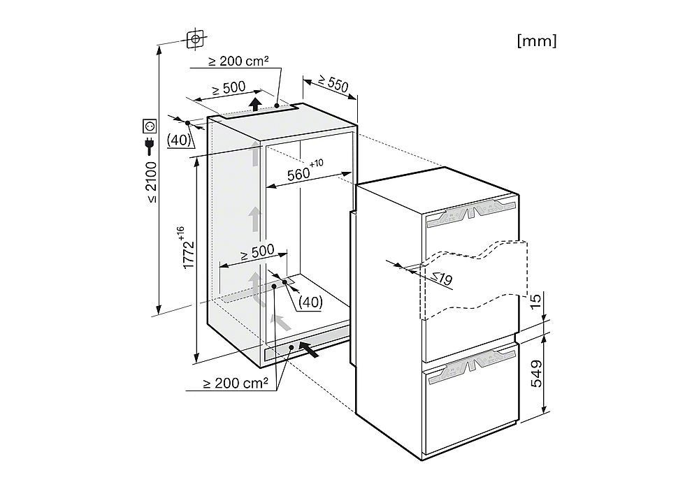 1000x700 Kf 37673 Id Miele Fridge Freezer Combination
