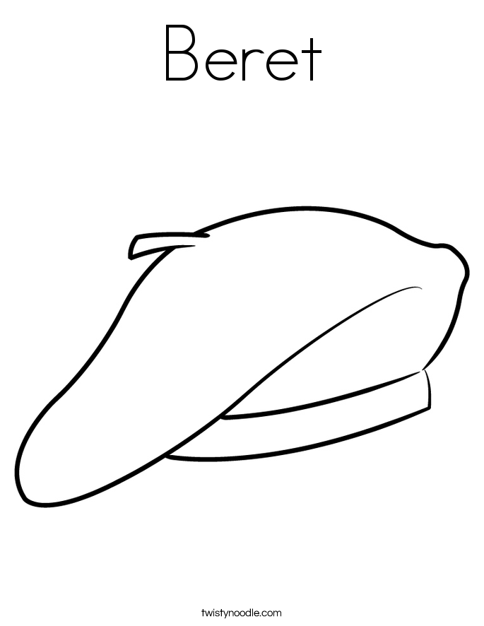 685x886 Beret Coloring Page