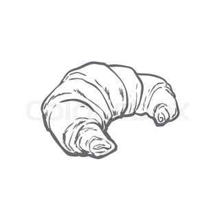 320x320 Vector Sketch Fresh White Loaf Bread, French Baguette Set