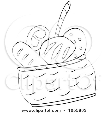 450x470 Clipart Colored And Outlined French Bread
