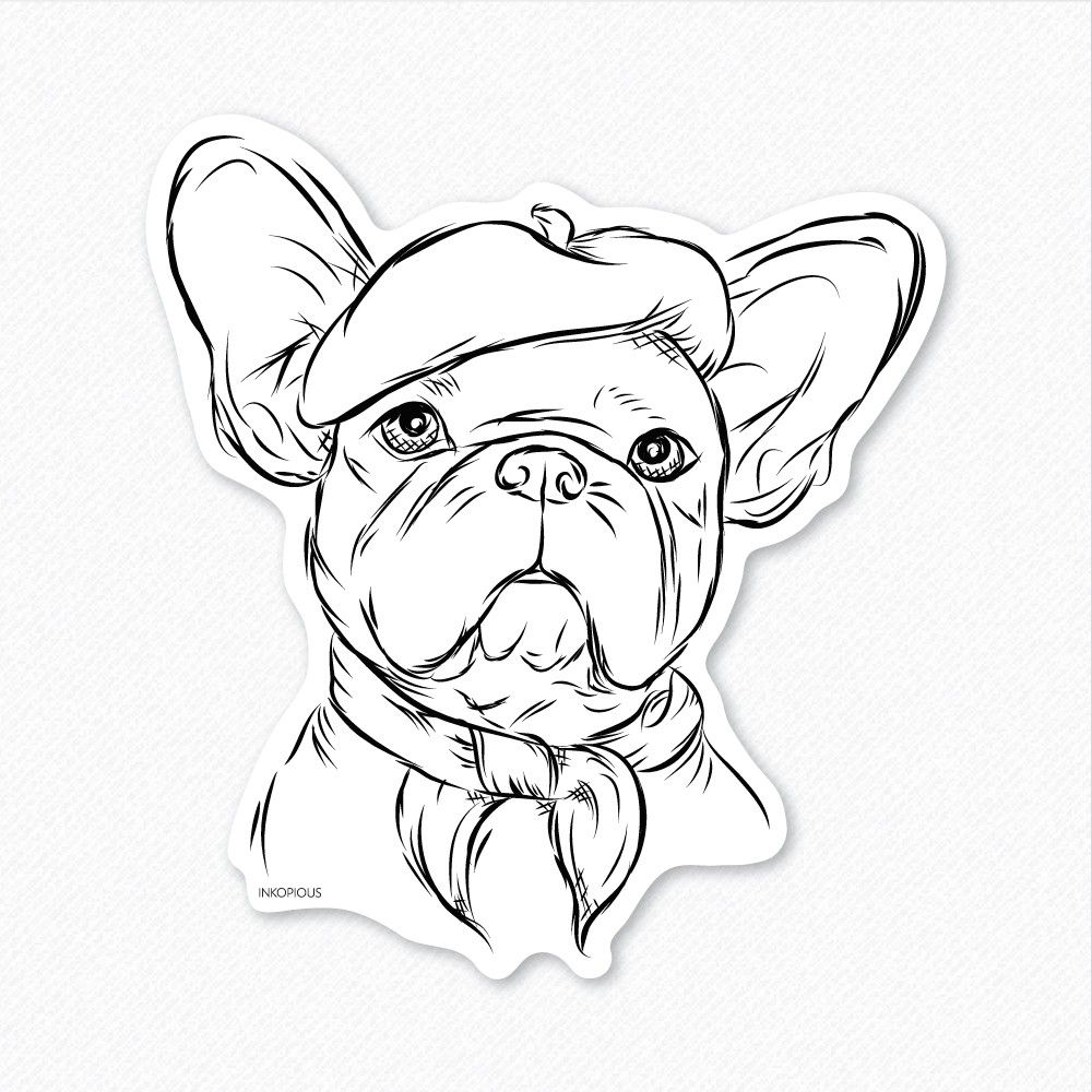 1000x1000 French Bulldog Drawing