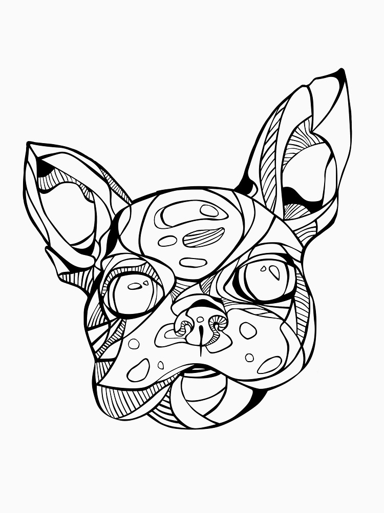 750x1000 Artsy French Bulldog Illustration Unisex T Shirt By