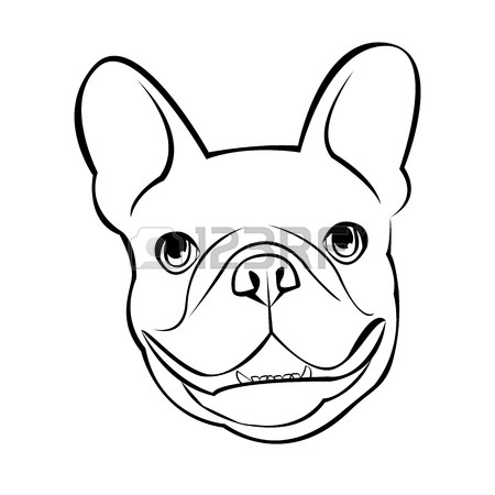 450x450 Bulldog, Dog, Animal, French, Vector, Illustration, Pet, Breed