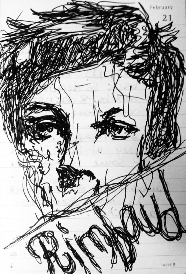 655x960 Quick Doodle Of French Poet Arthur Rimbaud