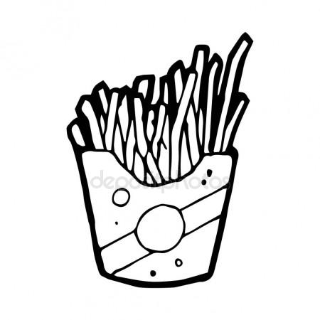 450x450 French Fries Doodle Stock Vector Everydaytemplate