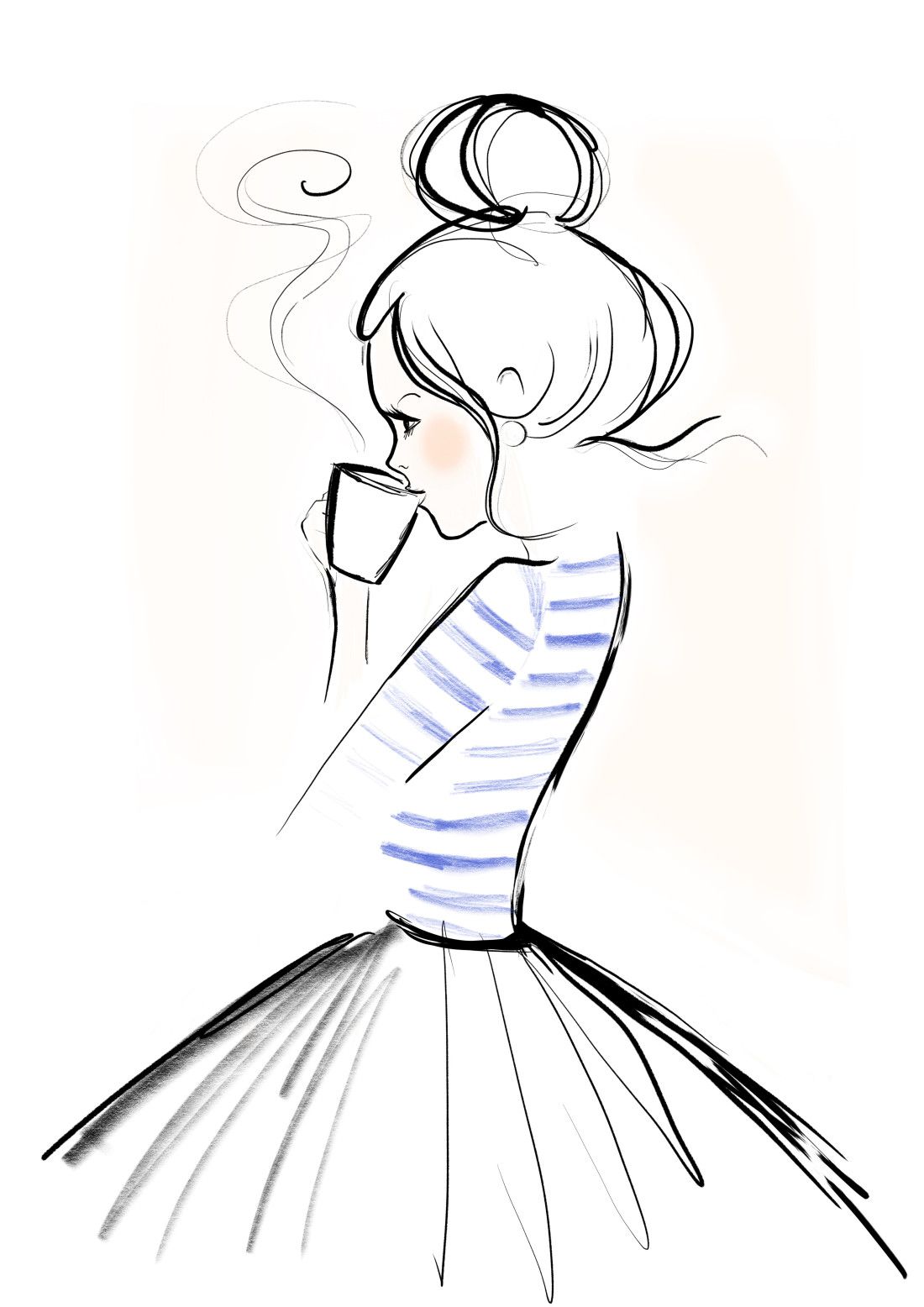 1100x1556 Mondaycoffee, Monday, Coffee, Kera Till, Illustration Draw Me