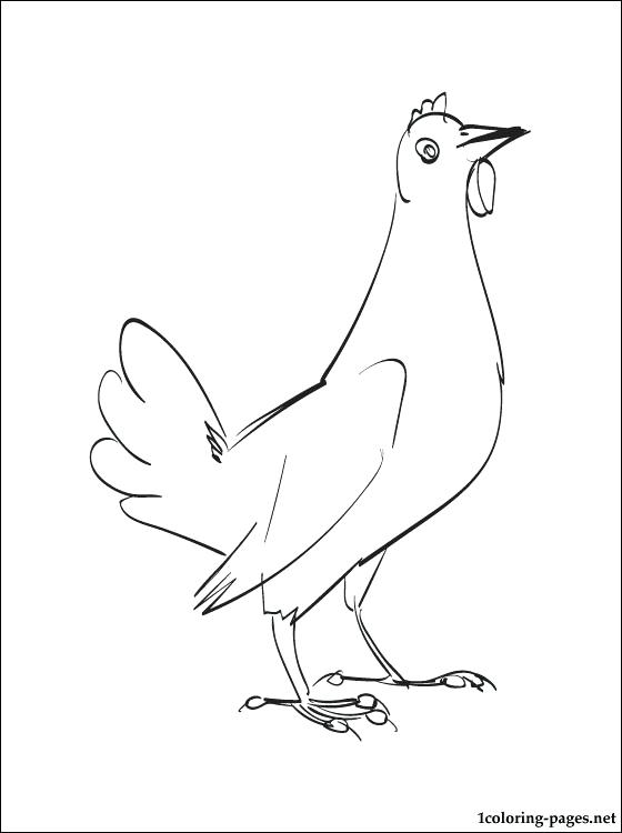 Hen Drawing French Coloring Pages Clipartmag Sketch Coloring Page