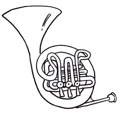 French Horn Drawing at GetDrawings | Free download