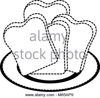 327x320 Single Slice Of Bread Sketch Icon Stock Vector Art Amp Illustration