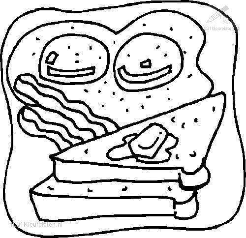 500x484 Toast Coloring Pages