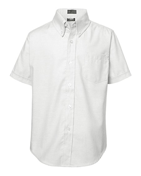 453x566 French Toast Boys White Short Sleeves Oxford Shirt