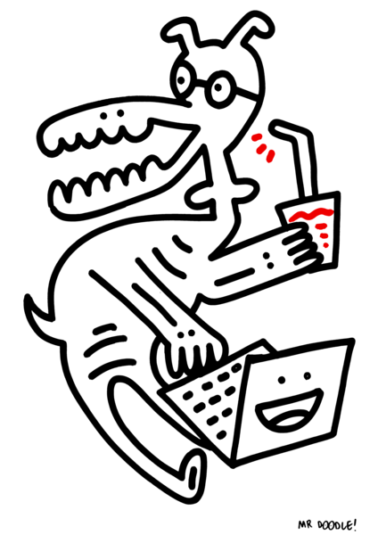 424x600 Modern Friday' Original Drawing Mrdoodleshop