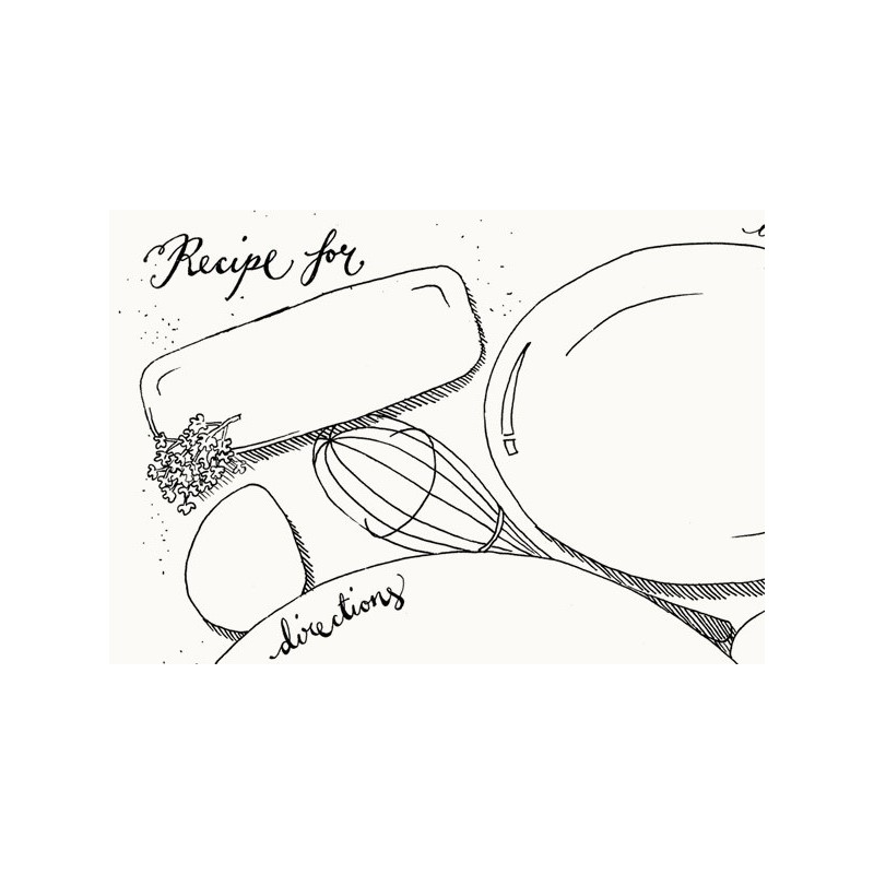 800x800 Doodle Recipe Sheets,and Fridge Magnet Set