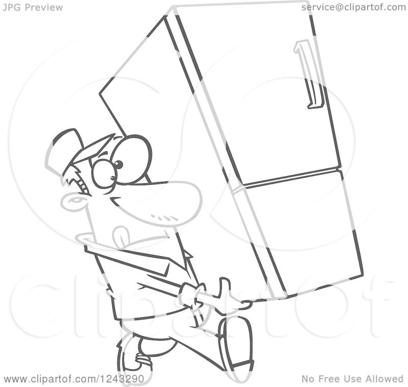 800x758 Fridge Clipart Black And White