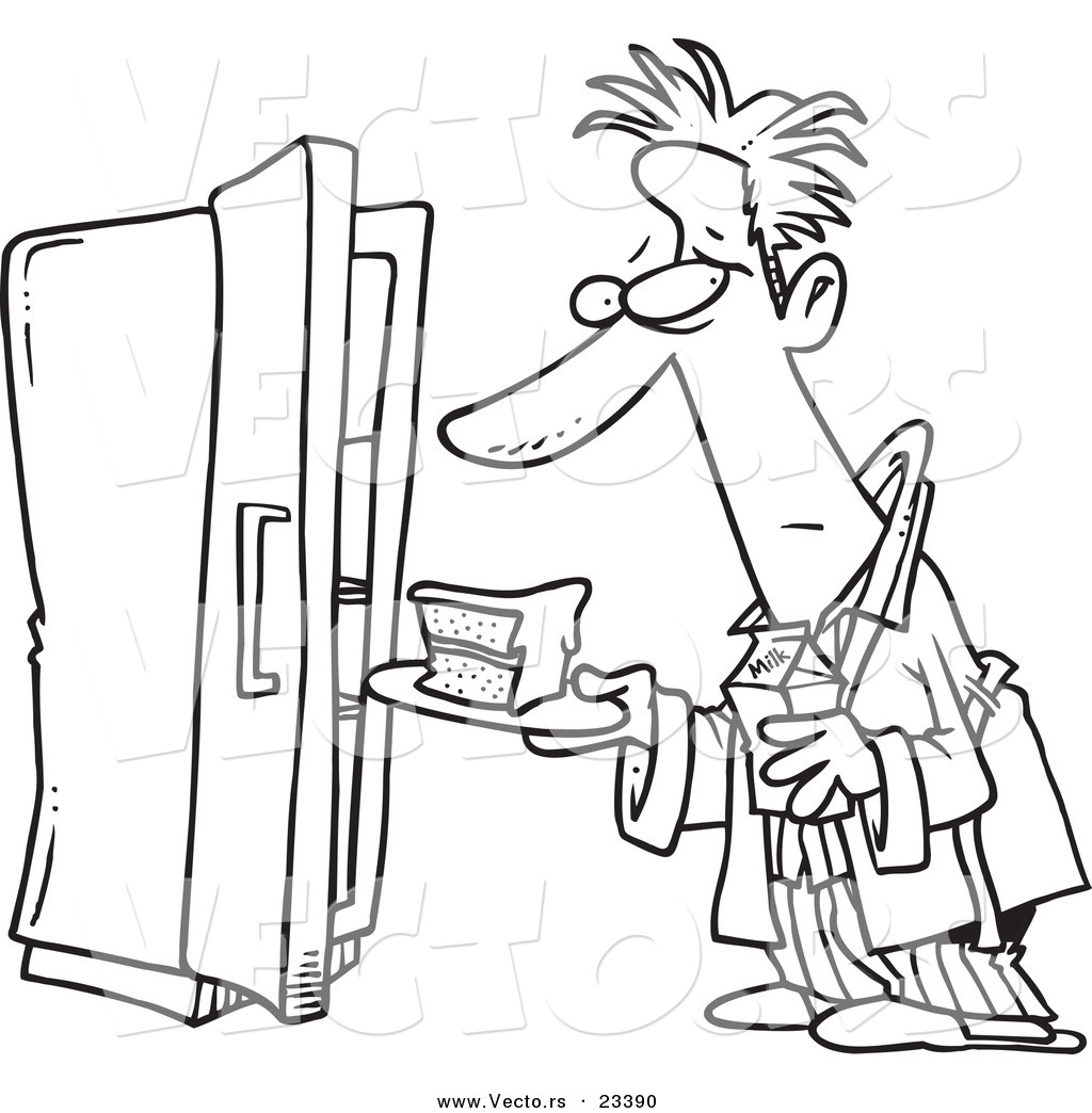 1024x1044 Cartoon Vector Of Cartoon Guy Eating Cake