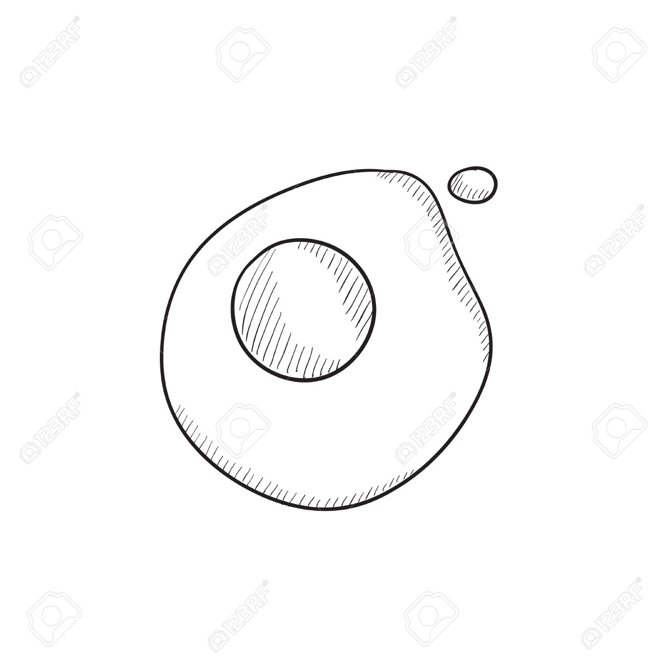 1300x1300 Fried Egg Vector Sketch Icon Isolated On Background. Hand Drawn
