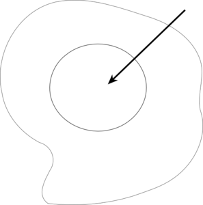 297x300 Fried Egg With Arrow To Yolk Outline Clip Art