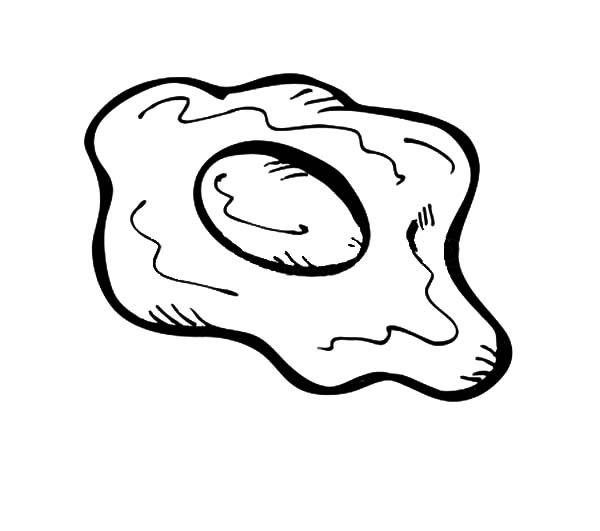 600x531 Greasy Fried Egg Coloring Pages