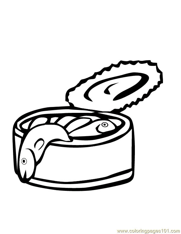 612x792 Fish Sardines Coloring Page
