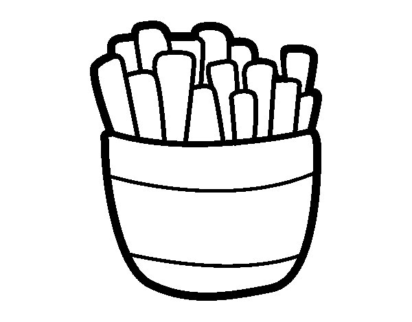 600x470 Fried Potatoes Coloring Page