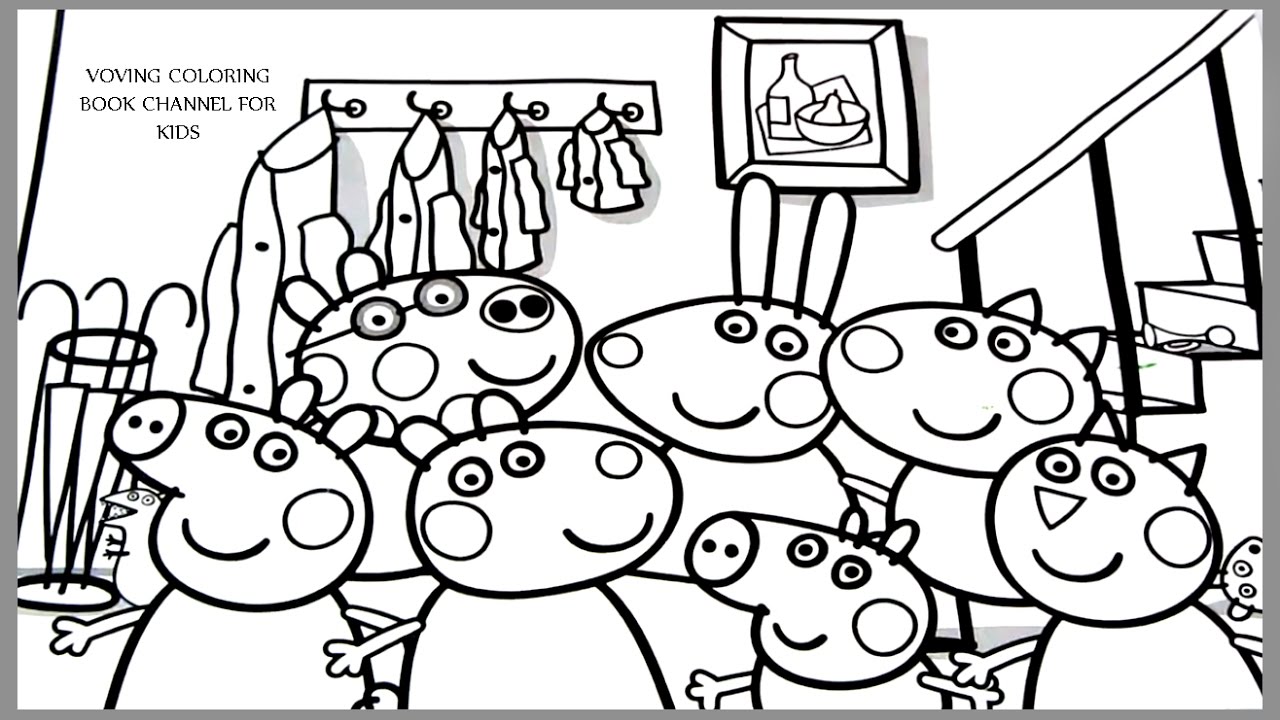 1280x720 Peppa Pig And Friends Coloring Book Coloring Pages Video For Kids