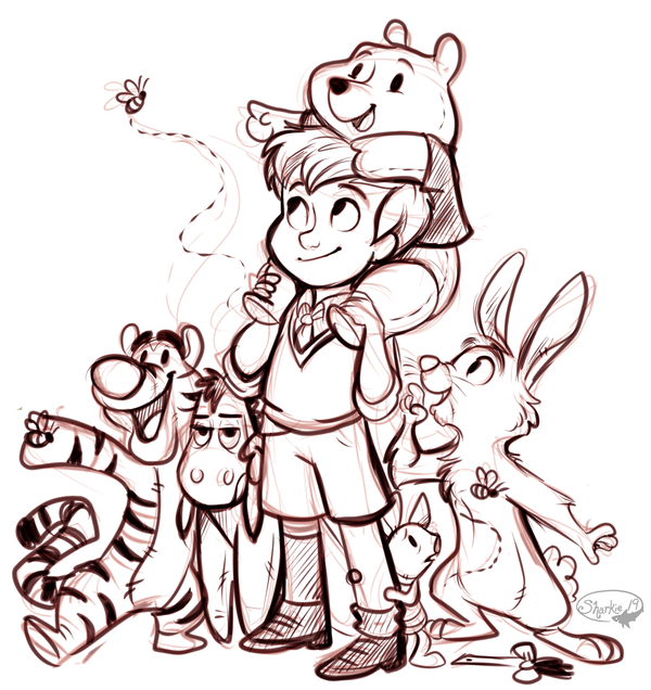 600x636 Christopher Robin And Friends By Sharkie19
