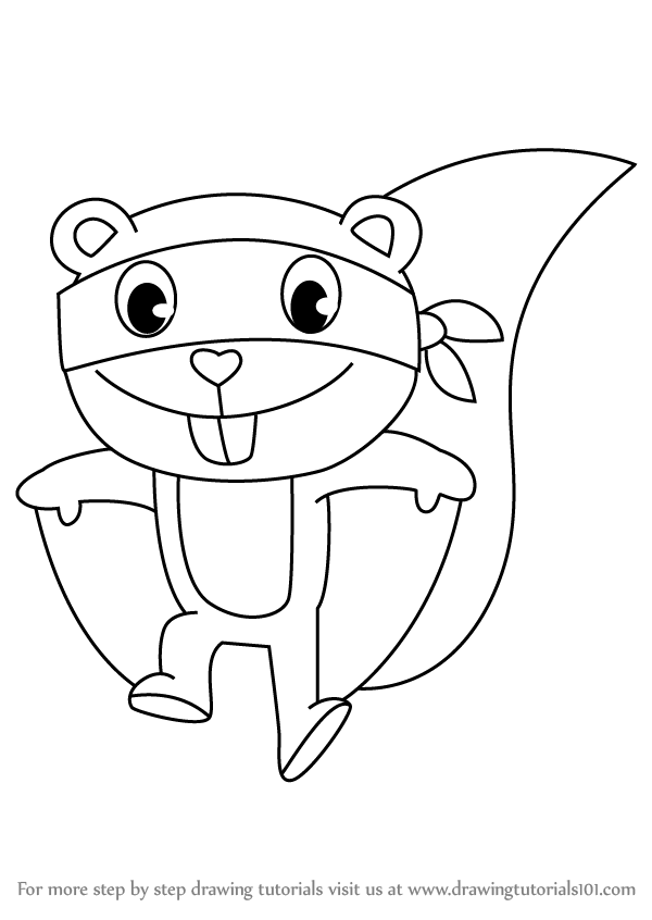 600x846 Learn How To Draw Splendid From Happy Tree Friends (Happy Tree