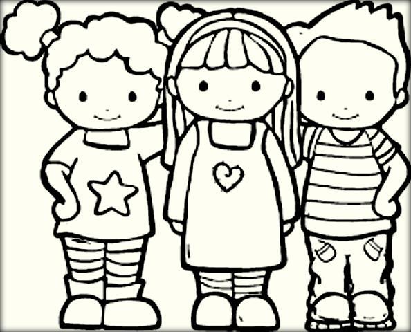 594x480 Best Friend Coloring Pages