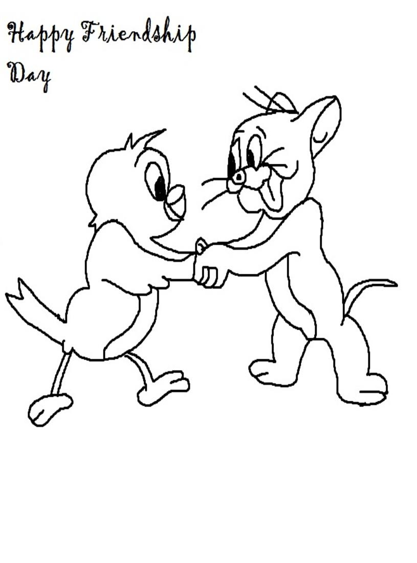 815x1100 Friendship Day Printable Coloring Page For Kids 7