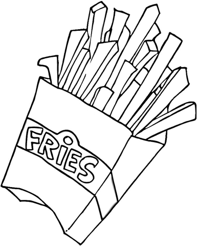 385x480 French Fries Coloring Page Free Printable Coloring Pages