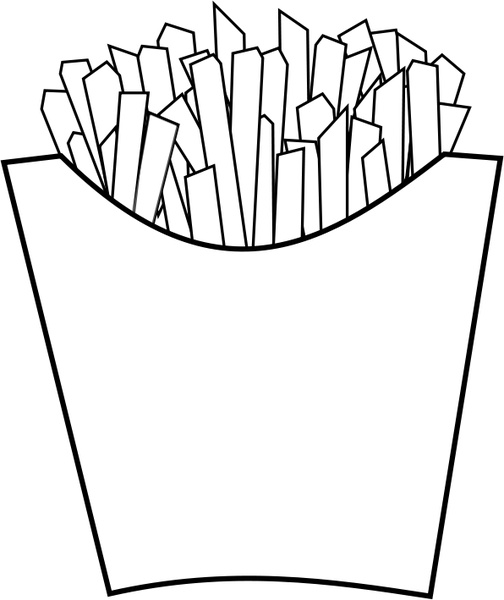 504x600 French Fries Line Art Free Vector In Open Office Drawing Svg