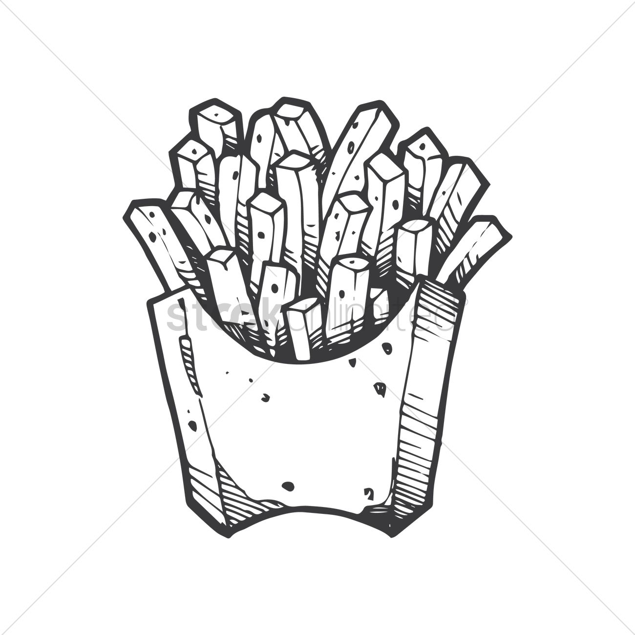 1300x1300 French Fries Vector Image