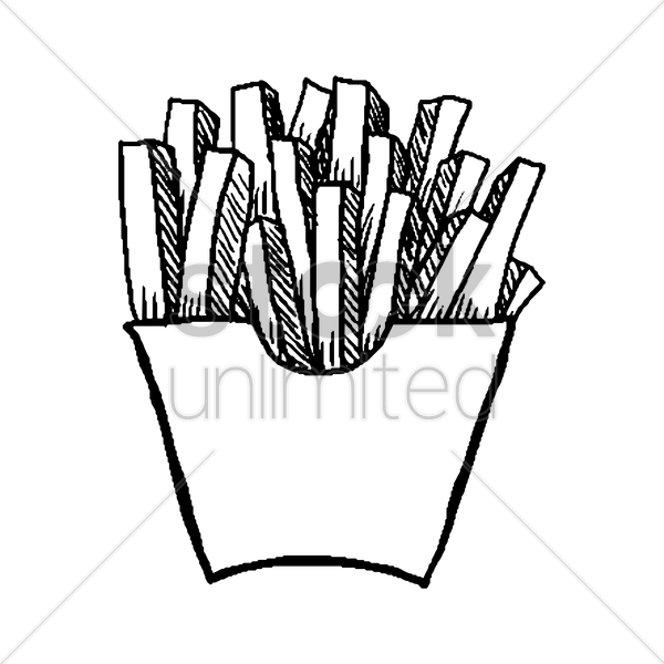 600x600 French Fries Vector Image