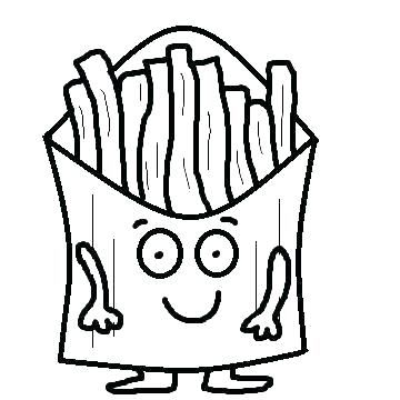 360x360 Mcdonalds Coloring Pages French Fries Coloring Page French Fries