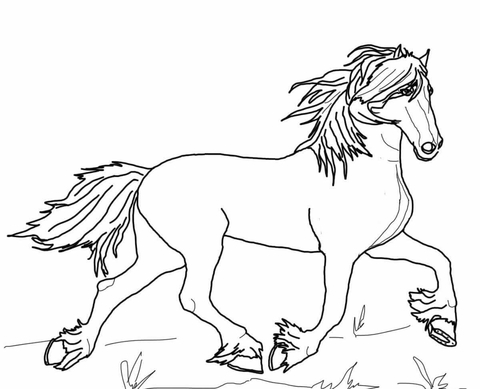 480x389 Friesian Horse Coloring Page Free Printable Coloring Pages