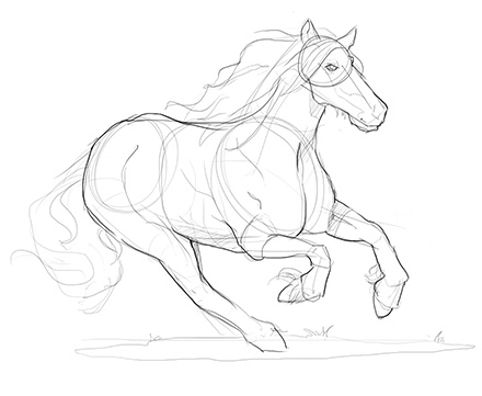 Friesian Horse Drawing at GetDrawings | Free download