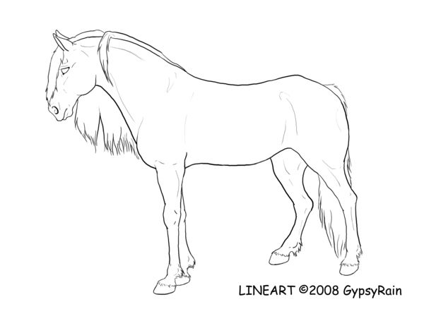 600x438 Lineart Coloring Pages Of Horses Embroidery
