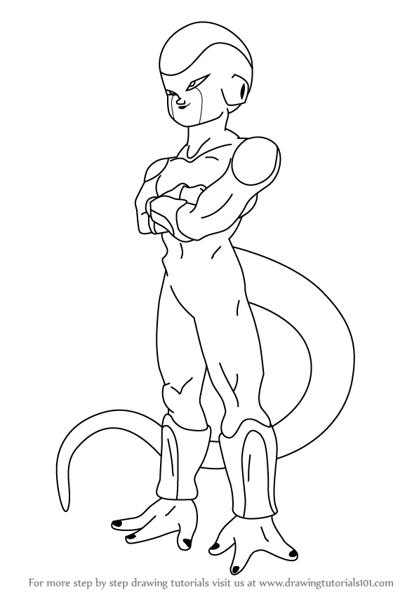 597x844 Learn How To Draw Frieza From Dragon Ball Z (Dragon Ball Z) Step
