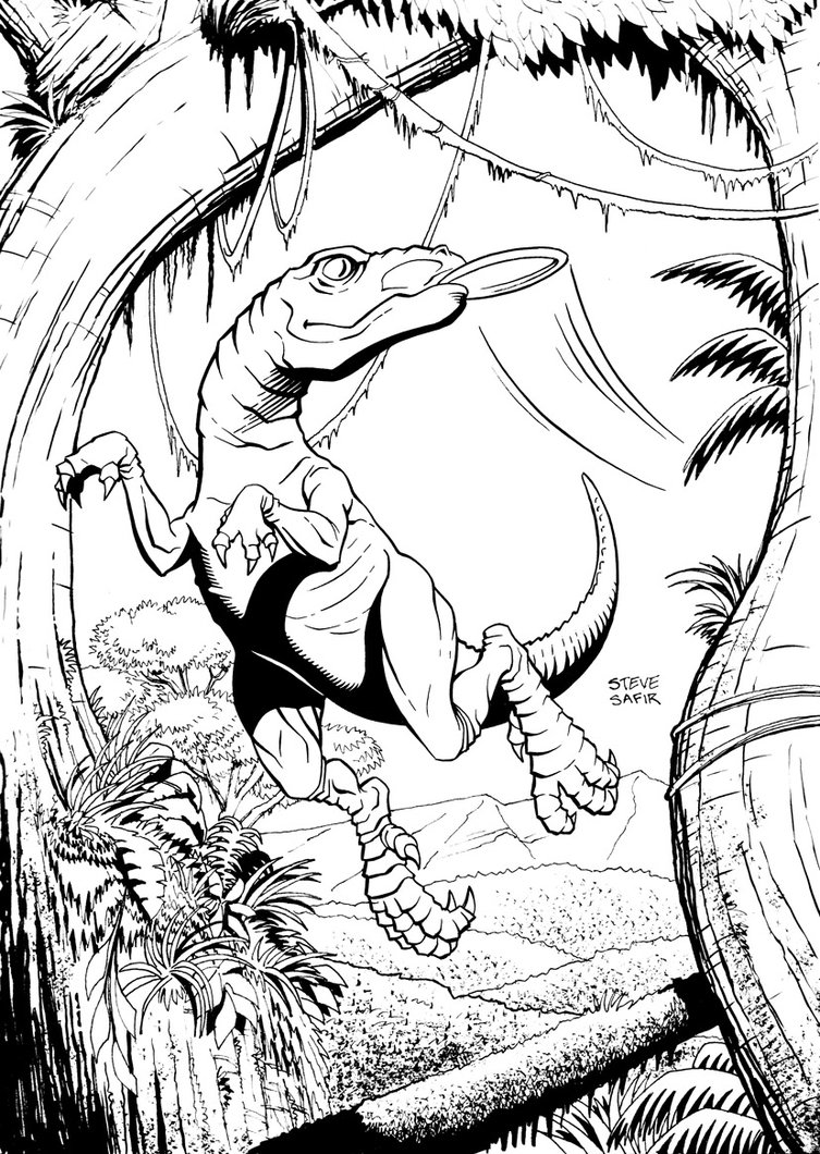 753x1060 Baby T Rex Playing Frisbee By Stevesafir