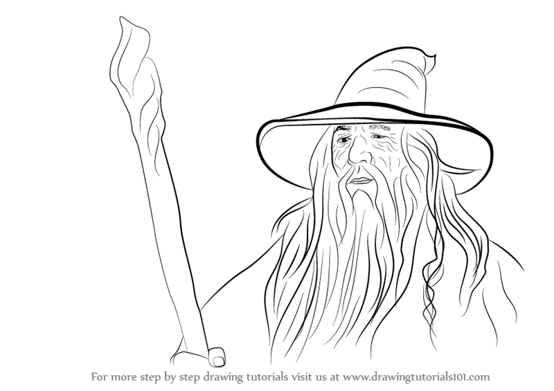 800x565 Learn How To Draw Gandalf From Lord Rings (Lord