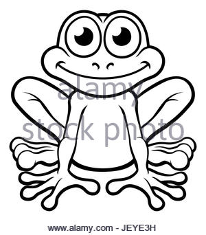 300x342 An Illustration Of A Cute Frog Cartoon Character Stock Photo