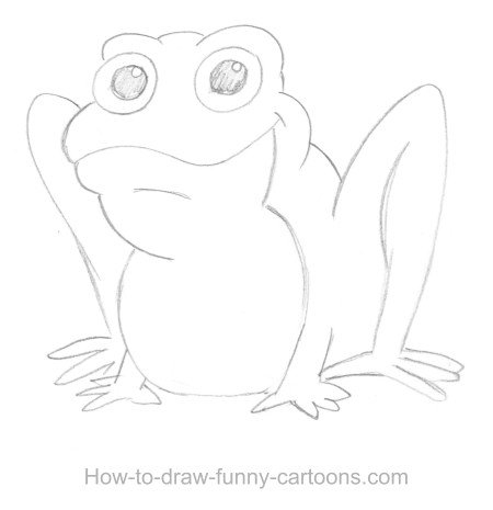 450x465 Frog Drawings (Sketching + Vector)